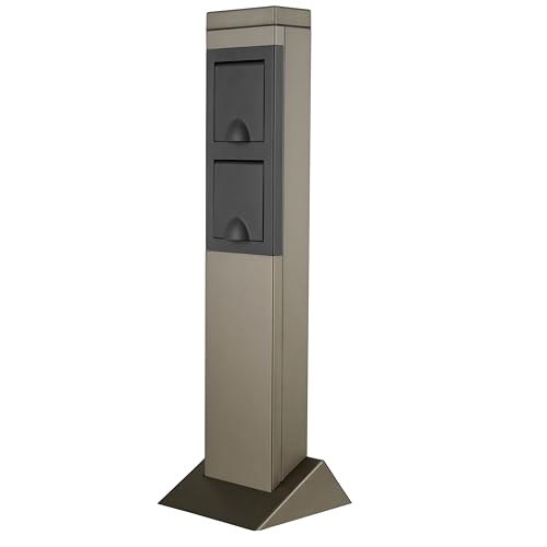 REV Gartensteckdose SteelCraft - Stilvolle Außensteckdose 2-Fach, Steckdose aussen IP44, H57 cm, Silber REV Gartensteckdose SteelCraft - Stilvolle Außensteckdose 2-Fach, Steckdose aussen IP44, H57 cm, Silber von REV