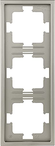 REV 0230832304 Futura, 3-fach Rahmen Steckdose, Rahmen Serienschalter, Wechselschalter, platin von REV