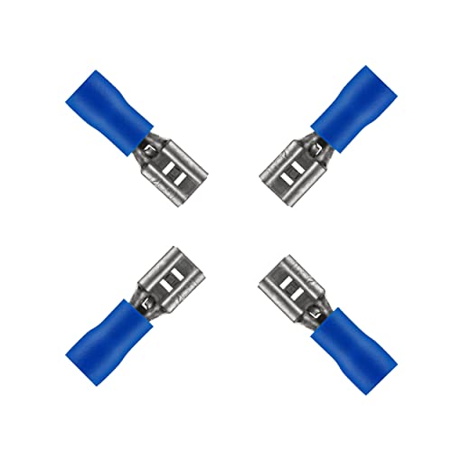 REV 0508582555 Flachsteckhülse, Kabelschuh - Flachstecker, 15 Stück, 6,3 - 0,8 mm, blau von REV