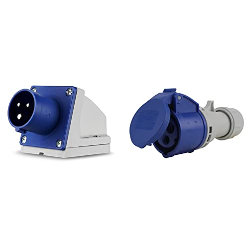 REV 0510615555 Caravan, CEE-Stecker Wand 230V, 3-polig, 1Ph + N+ PE, IP44, blau & Cartrend Caravan 40557L Caravan CEE-Kupplung 16A, blau/grau, 3-polig REV 0510615555 Caravan, CEE-Stecker Wand 230V, 3-polig, 1Ph + N+ PE, IP44, blau & Cartrend Caravan 40557L Caravan CEE-Kupplung 16A, blau/grau, 3-polig von REV