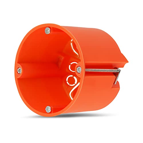 REV Hohlraumdose – Hohlwanddosen 10 St., Ø68mm, 60mm tief, Schrauben – orange von REV