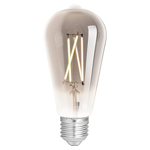 WiZ Smarthome Filament LED Lampe, WLAN. Alexa, Google, 350lm, 2200-5500K, 15.000h, E27, hellgrau von REV
