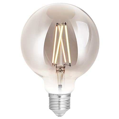 WiZ Smarthome Filament LED Lampe, WLAN. Alexa, Google, 650lm, 2200-5500K, 15.000h, E27, hellgrau von REV