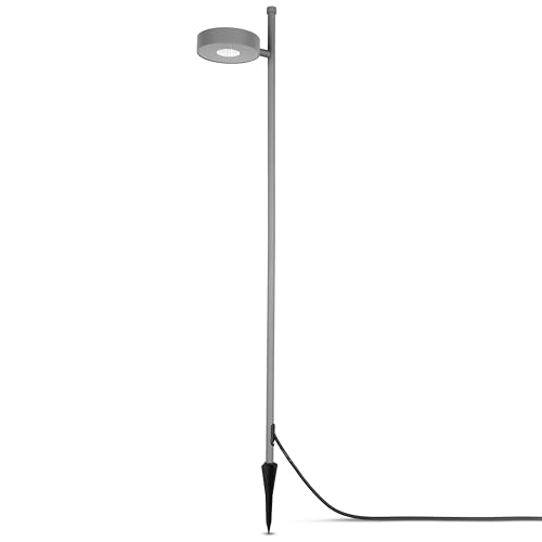 REV Gartenbeleuchtung - Gehäuse IP65 aus Aluminium, Wegeleuchte außen schwenkbar. 500lm, 6W. Kabel 1,5m, H:102cm, Schwarz L200 von REV