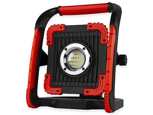 REV 2620011810 POWER FLOOD, LED Arbeitsleuchte mit Akku, 30W, 3000lm, IP54, schwarz-rot von REV