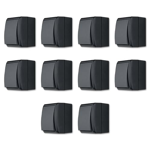 REV AquaForm SPARSET - 10x Ausschalter - Wechselschalter Feuchtraum IP44, Aufputz, anthrazit REV AquaForm SPARSET - 10x Ausschalter - Wechselschalter Feuchtraum IP44, Aufputz, anthrazit von REV