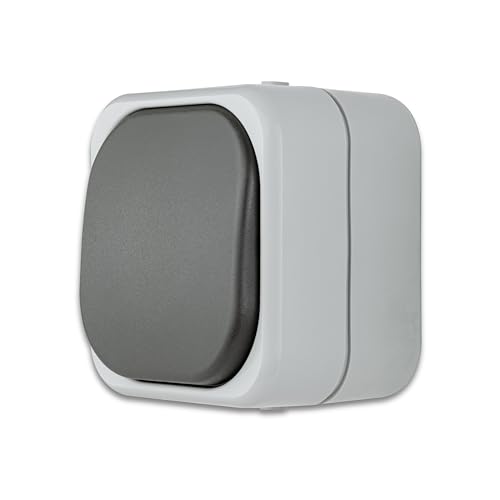 REV AquaTop, Taster - Lichtschalter, Feuchtraum IP44, einpolig, Aufputz, grau REV AquaTop, Taster - Lichtschalter, Feuchtraum IP44, einpolig, Aufputz, grau von REV