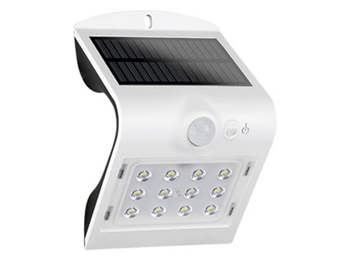 REV Außen-Wandleuchte, Bewegungsmelder, LED fest integriert, Neutralweiß, Solarleuchte mit Bewegungsmelder, Solarlicht Hauswand IP65, H: 14,5cm von REV