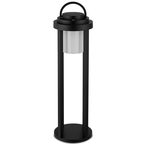 REV LED Lampe - Akku Laterne aus Aluminium, Außenlampe mit praktischer Dimmfunktion, H:51cm, 200lm, 2W, 4000mAh, IP65, schwarz von REV