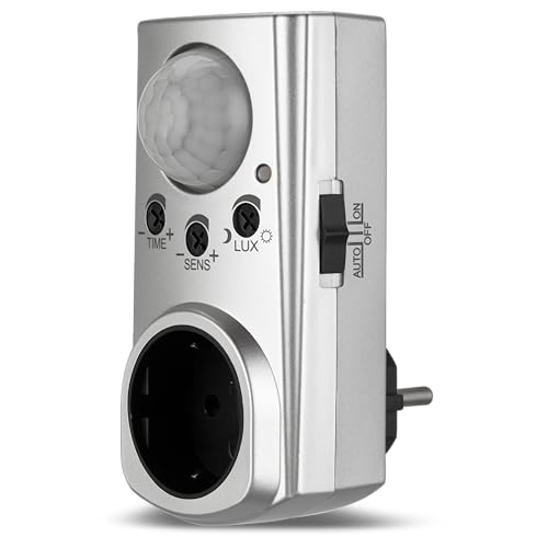 REV Bewegungsmelder innen - Zwischenstecker mit Bewegungsmelder, Steckdose, 120°, 7m, Silber REV Bewegungsmelder innen - Zwischenstecker mit Bewegungsmelder, Steckdose, 120°, 7m, Silber von REV