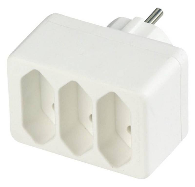 REV Euro Adapterstecker 3-fach - Steckdosenverteiler - weiß Steckdosenverteiler von REV