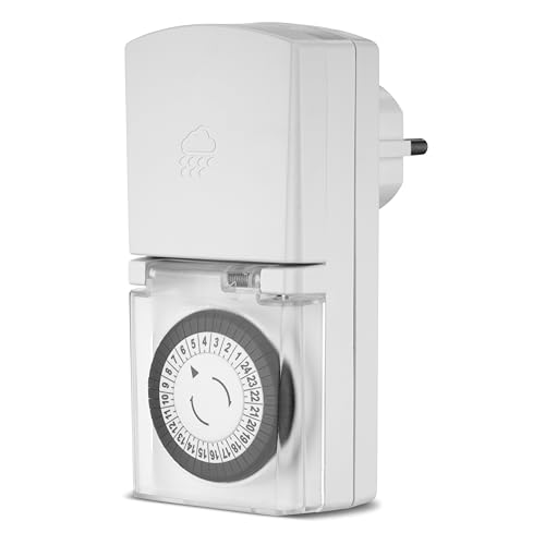 REV-GA Zeitschaltuhr mechanisch für Steckdose innen und außen, 24h Timer mit 48 Schaltzeiten, 16A 3680W, erhöhter Berührungsschutz, IP44, weiß REV-GA Zeitschaltuhr mechanisch für Steckdose innen und außen, 24h Timer mit 48 Schaltzeiten, 16A 3680W, erhöhter Berührungsschutz, IP44, weiß von REV