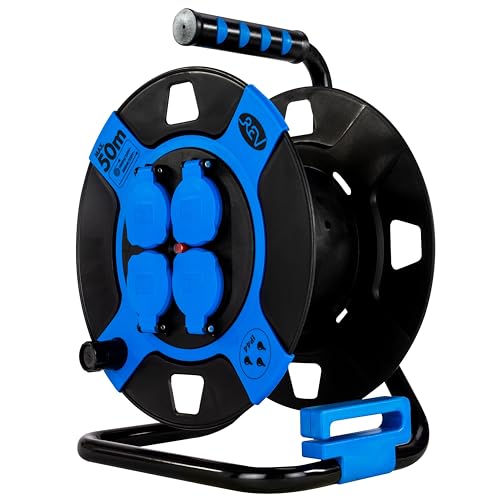 REV Kabeltrommel OHNE KABEL, IP44, Outdoor, 4 Schutzkontaktsteckdosen, kabellos, blau REV Kabeltrommel OHNE KABEL, IP44, Outdoor, 4 Schutzkontaktsteckdosen, kabellos, blau von REV