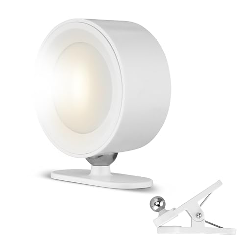 REV Wandleuchte Akku - 150lm, dimmbar, 360° drehbar | Wandleuchte innen ohne Stromanschluss - ideal für Flur, Schlaf- & Wohnzimmer, weiß von REV