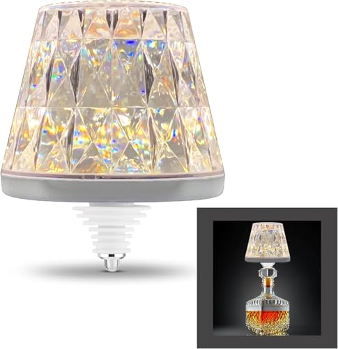 REV LAMPRUSCO CRISTAL LED Akku Flaschenlampe – Tischlampe kabellos 130lm 1,6W 2500mAh – Flaschenlicht dimmbar in Warmweiß – Touch Tischleuchte für innen & außen IP54 von REV