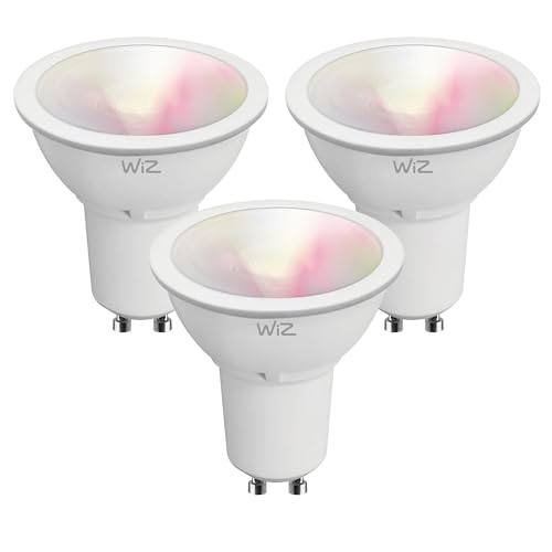 REV LED-Leuchtmittel WiZ, GU10, 5,5W, 2.200-6.500K, WLAN, App-Steuerung, Alexa & Google-Assistant, 3er Set von REV