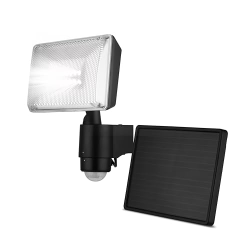 REV LED Strahler Solar - IP44, LED Lampe 6W, 480lm, 6000K, Wandlampe - ideal für Hofeinfahrten, Garagen & Hauseingänge, anthrazit von REV