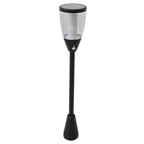 REV LUMUS 170 Solarleuchte Garten, Stehleuchte mit Bewegungsmelder, Gartenbeleuchtung, 200lm, 3000K, 2W, IP65, schwarz von REV