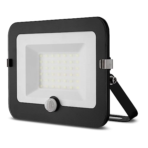 REV MIRANO Außenlampe mit Bewegungsmelder – IP44, LED Lampe 30W, 2700lm, 6500K, Erfassungswinkel 90° auf 7m – schwarz REV MIRANO Außenlampe mit Bewegungsmelder – IP44, LED Lampe 30W, 2700lm, 6500K, Erfassungswinkel 90° auf 7m – schwarz von REV