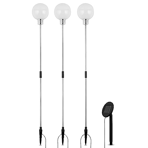 REV – Solarlampen für außen – 3er Set – Höhe 80cm – 3000K – 3lm – ideale Gartendeko – IP44 (Weiß) REV – Solarlampen für außen – 3er Set – Höhe 80cm – 3000K – 3lm – ideale Gartendeko – IP44 (Weiß) von REV
