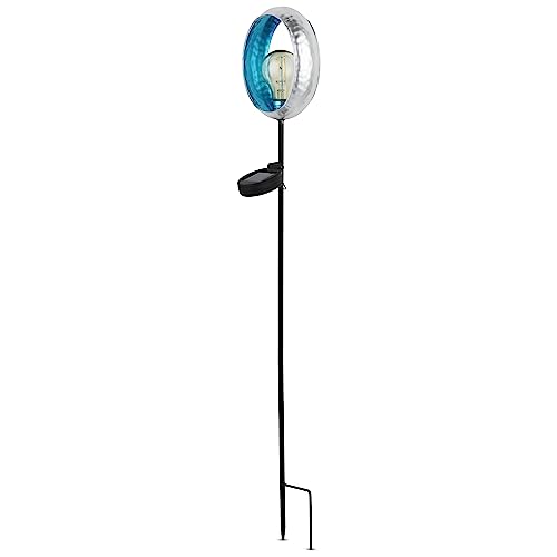 REV – Solarlampe Ring für Außenbereiche – Solarleuchte mit Erdspieß im Retro-Look – Solarlaterne perfekt für Garten, Terrasse & Balkon – IP44 spritzwassergeschützt – 80cm Höhe von REV