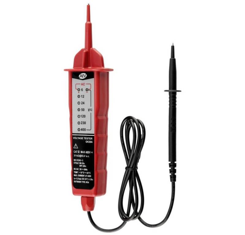 REV Spannungsprüfer Spannungsprüfer mit 7-stufiger LED-Anzeige 6 - 400V 0037305702 von REV