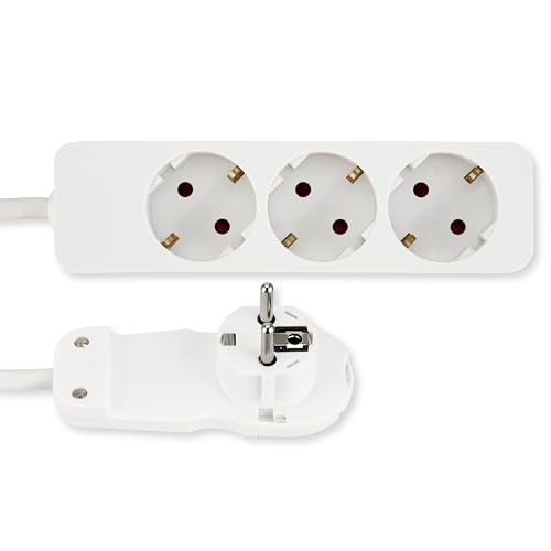 REV Steckdosenleiste SMART - Mehrfachsteckdose 3-Fach mit Flachstecker - ideal für die Verwendung hinter Möbel, Kabel 2m, max. 3680W, weiß REV Steckdosenleiste SMART - Mehrfachsteckdose 3-Fach mit Flachstecker - ideal für die Verwendung hinter Möbel, Kabel 2m, max. 3680W, weiß von REV