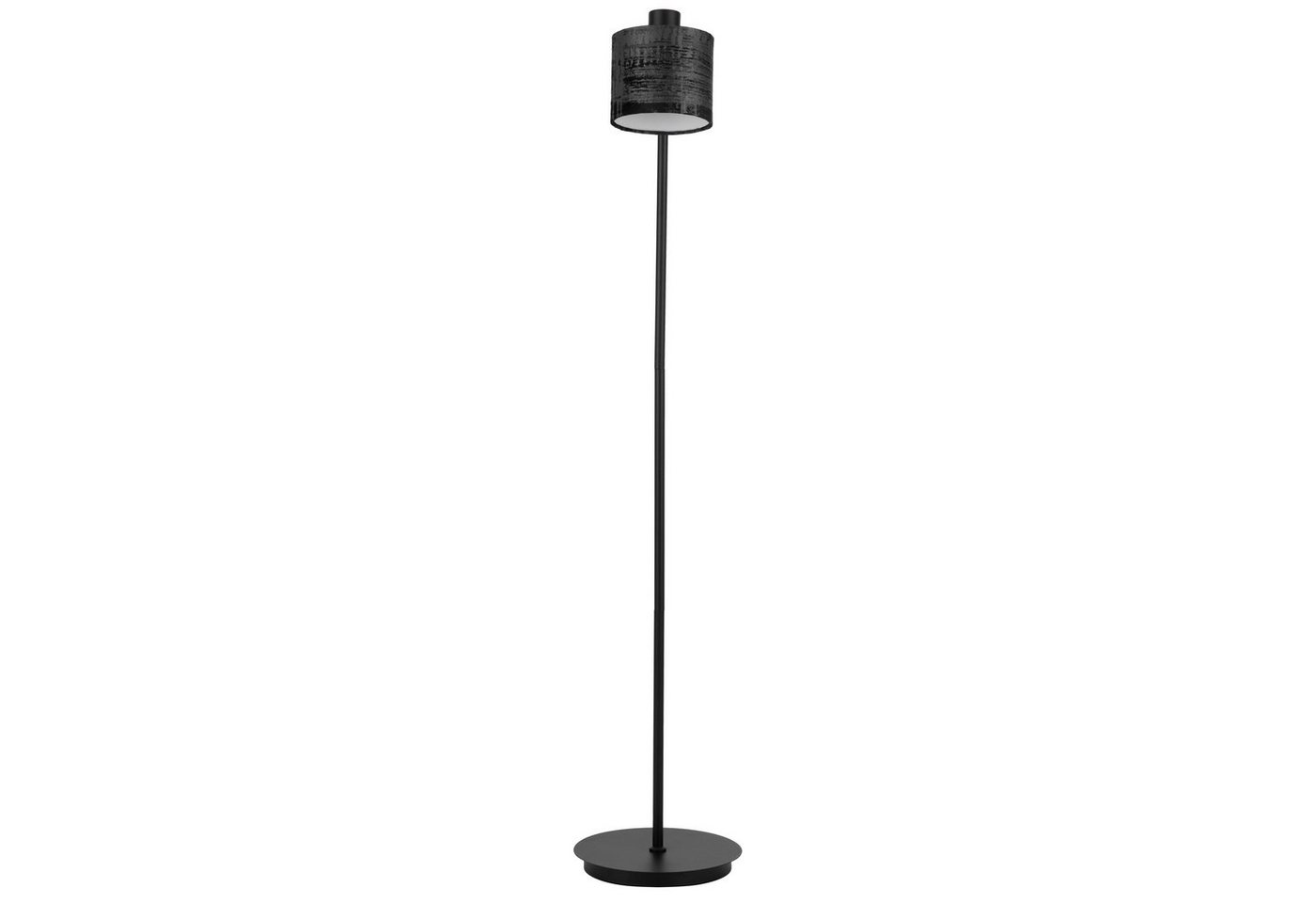 REV Stehlampe Samt-Schwarz Vintage, Leselampe, Tischlampe, ohne Leuchtmittel, 1x E27 von REV