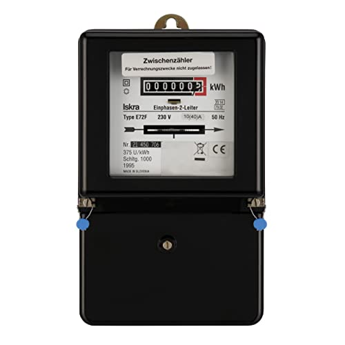 REV Strommessgerät – Zwischenzähler - Stromzähler, ungeeicht, 10/40A – schwarz von REV