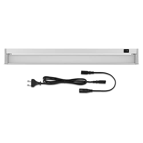 REV TERRA Unterbauleuchte Küche LED, LED Küchenunterbauleuchte erweiterbar, 58cm, 25.000h, 12W, 900lu, silber von REV