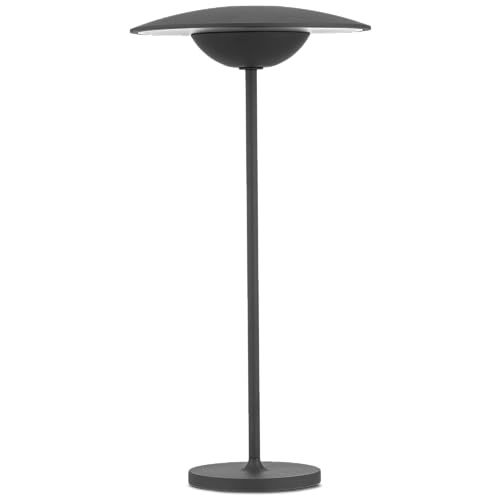 REV Tower LED Tischlampe, Tischlampe kabellos, Nachttischlampe dimmbar, Tischleuchte, H38cm, 200lm, 2W, Akku 4000mAh, schwarz von REV