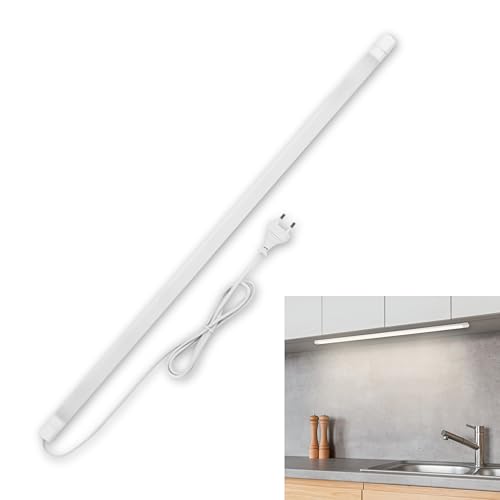 REV Unterbauleuchte Küche LED - Schrankbeleuchtung 80cm, 12W, 1020 Lumen, warmweiß - LED Leiste Küche mit Schalter - einfache Montage, weiß REV Unterbauleuchte Küche LED - Schrankbeleuchtung 80cm, 12W, 1020 Lumen, warmweiß - LED Leiste Küche mit Schalter - einfache Montage, weiß von REV