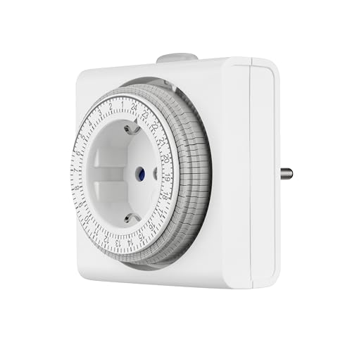 REV Zeitschaltuhr Steckdose - 24h Format, 96 Zeiten a 15min - mechanischer Timer Steckdose, 230VAC, max. 16A/3680W, weiß REV Zeitschaltuhr Steckdose - 24h Format, 96 Zeiten a 15min - mechanischer Timer Steckdose, 230VAC, max. 16A/3680W, weiß von REV