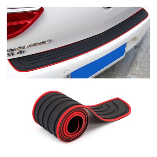 REWIASF Schwellerschutz für Den Kofferraum für Ford Transit Mk4 Mk5 Mk6 Mk7 (1991-2014), Selbstklebender Heckstoßstangenschutz Stoßstangenschutz aus Gummi,B-90cm*7cm von REWIASF