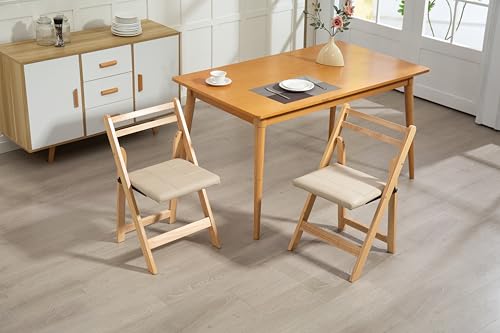 REXO Solid Wood Folding Chair - Space-Saving, Durable & Stylish Design for Home, Office Use von REXO