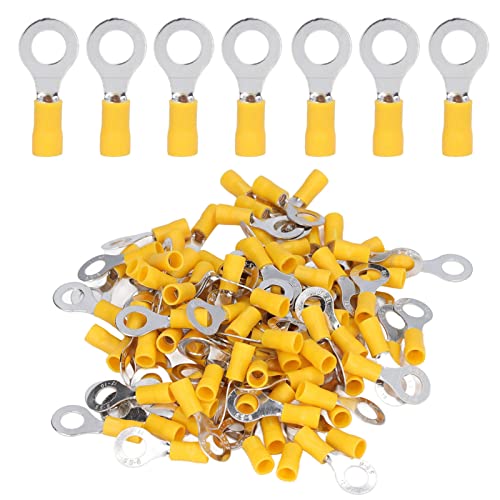 100Pcs Insulated Ring Terminals | AWG12-10 Copper Crimp Connectors RV5.5-8 | Heat & Oxidation Protected for Electrical/Automotive/Home Appliances | 48A Rated Current 100Pcs Insulated Ring Terminals | AWG12-10 Copper Crimp Connectors RV5.5-8 | Heat & Oxidation Protected for Electrical/Automotive/Home Appliances | 48A Rated Current von REXVTNS