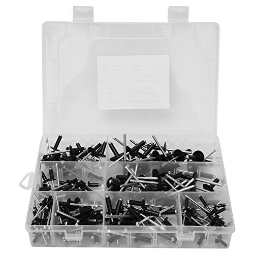 200 Pcs Black Blind Rivet Kit | High Strength Round Head Rivets for Food Machinery/Kitchen Appliances/Elevators | 8 Sizes Assortment Kit with Portable Box 200 Pcs Black Blind Rivet Kit | High Strength Round Head Rivets for Food Machinery/Kitchen Appliances/Elevators | 8 Sizes Assortment Kit with Portable Box von REXVTNS