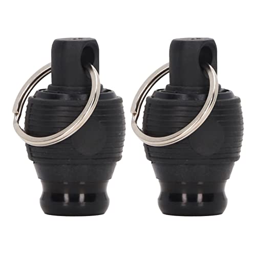 2Pcs Screwdriver Bit Holder Keychain | Quick Release for 1 / 4in Bits | Heavy - Duty Aluminum Alloy/ABS/Stainless Steel | Universal Tool Holder for High Altitude & Field Work (Black) von REXVTNS