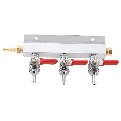 3 Way CO2 Gas Distribution Manifold | Sturdy Aluminum/Copper/Stainless Steel | Beer Distribution System for Multiple Containers | Wall or Keg Mount with Check Valve 3 Way CO2 Gas Distribution Manifold | Sturdy Aluminum/Copper/Stainless Steel | Beer Distribution System for Multiple Containers | Wall or Keg Mount with Check Valve von REXVTNS