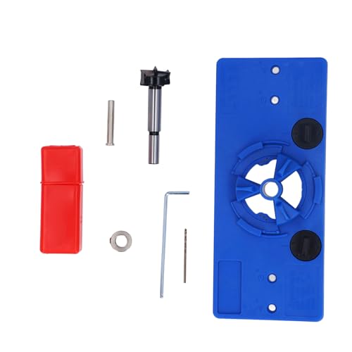 35mm Concealed Hinge Jig Kit | Dependable Drill Guide for Cabinet Doors | Multi - Functional Woodworking Tool with 35mm Bit von REXVTNS