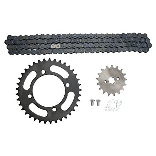 420 Chain & Sprocket Kit 37T Rear 17T Front | Universal Fit for 50cc 70cc 90cc 110cc 125cc Off - Road Pit Machines/ATVs/Go Karts | Heat Treated Steel Alloy Gear Set with 106 420 Chain & Sprocket Kit 37T Rear 17T Front | Universal Fit for 50cc 70cc 90cc 110cc 125cc Off - Road Pit Machines/ATVs/Go Karts | Heat Treated Steel Alloy Gear Set with 106 von REXVTNS