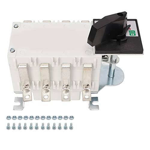 4P Manual Dual Source Transfer Switch | IP65 Weatherproof & Flame Retardant PC Material | AC400V 50Hz Disconnecting Switch for Home/Office/Public Places (32A) von REXVTNS