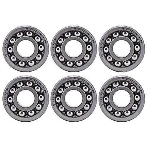 6Pcs Auto - Adjusting Ball Bearings | Double Row Radial Connection | Consistent Performance & Extended Service | for Gearboxes/Motors/Machinery | 2200-2203 Series (2201) von REXVTNS