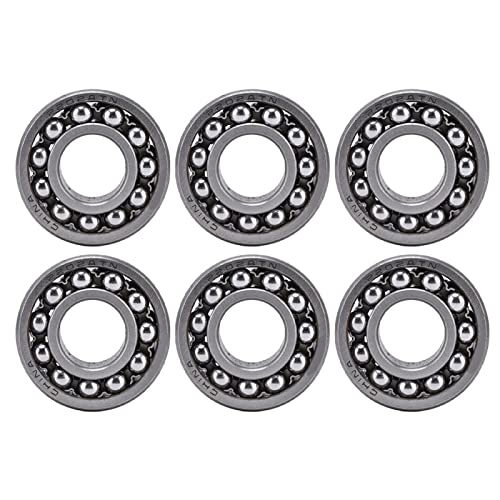 6Pcs Auto - Adjusting Ball Bearings | Double Row Radial Connection | Consistent Performance & Extended Service | for Gearboxes/Motors/Machinery | 2200-2203 Series (2202) von REXVTNS