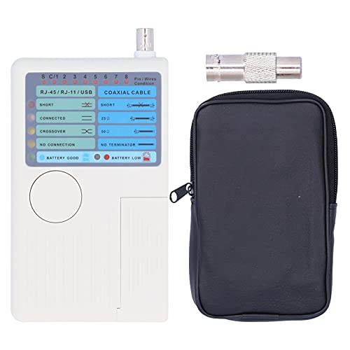 Coaxial Cable Tester 4 - in - 1 | RJ11 / RJ45 / USB/BNC Multi - Function Network Tool | Open/Short Circuit Tester for Ethernet/Telephone/USB Cables | 300ft Range, GL - 8024 Coaxial Cable Tester 4 - in - 1 | RJ11 / RJ45 / USB/BNC Multi - Function Network Tool | Open/Short Circuit Tester for Ethernet/Telephone/USB Cables | 300ft Range, GL - 8024 von REXVTNS