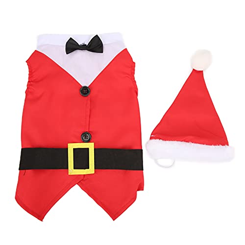 Dog Christmas Costume with Illuminated Hat | Soft Polyester Pet Apparel for Party/Spooky Season/Daily Use | Humorous & Cozy Outfit for Small Medium Large Dogs (M) von REXVTNS