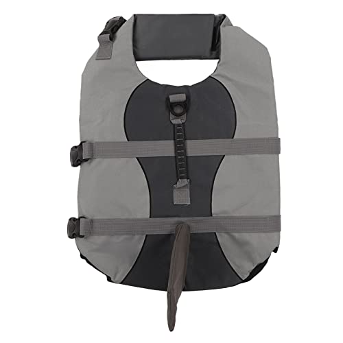 Dog Life Vest Adjustable & Secure | High Buoyancy Pet Floatation Jacket for Swimming/Boating/Beach | Lightweight with Back Handle & D Ring (S) von REXVTNS