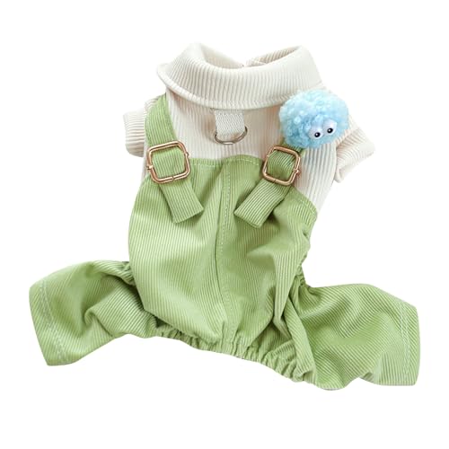 Dog Overalls for Small Dogs | Warm & Soft Puppy Jumpsuit with Buckle | Unrestricted Movement Dog Clothes for Spring/Autumn | Fashionable Pet Outfit for Schnauzer/Pomeranian / (M) von REXVTNS