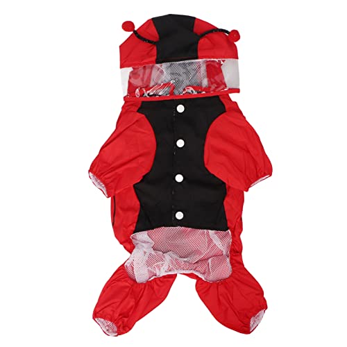 Dog Raincoat Double Layer | Weatherproof & Reflective Jacket for Walking/Running | Lightweight Breathable Polyester | Small to XL Sizes (L) von REXVTNS