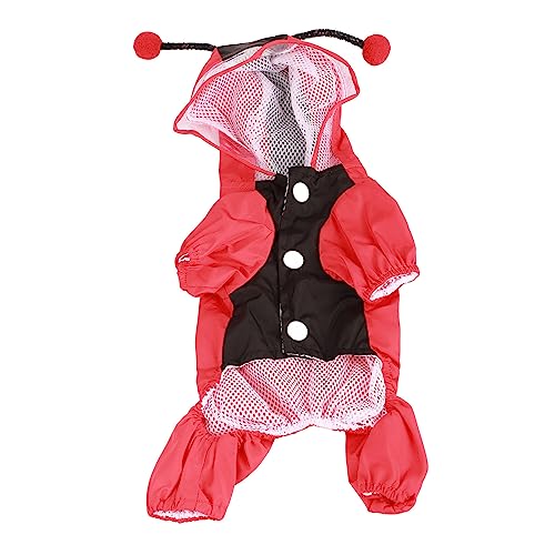Dog Raincoat Double Layer | Weatherproof & Reflective Jacket for Walking/Running | Lightweight Breathable Polyester | Small to XL Sizes (S) von REXVTNS